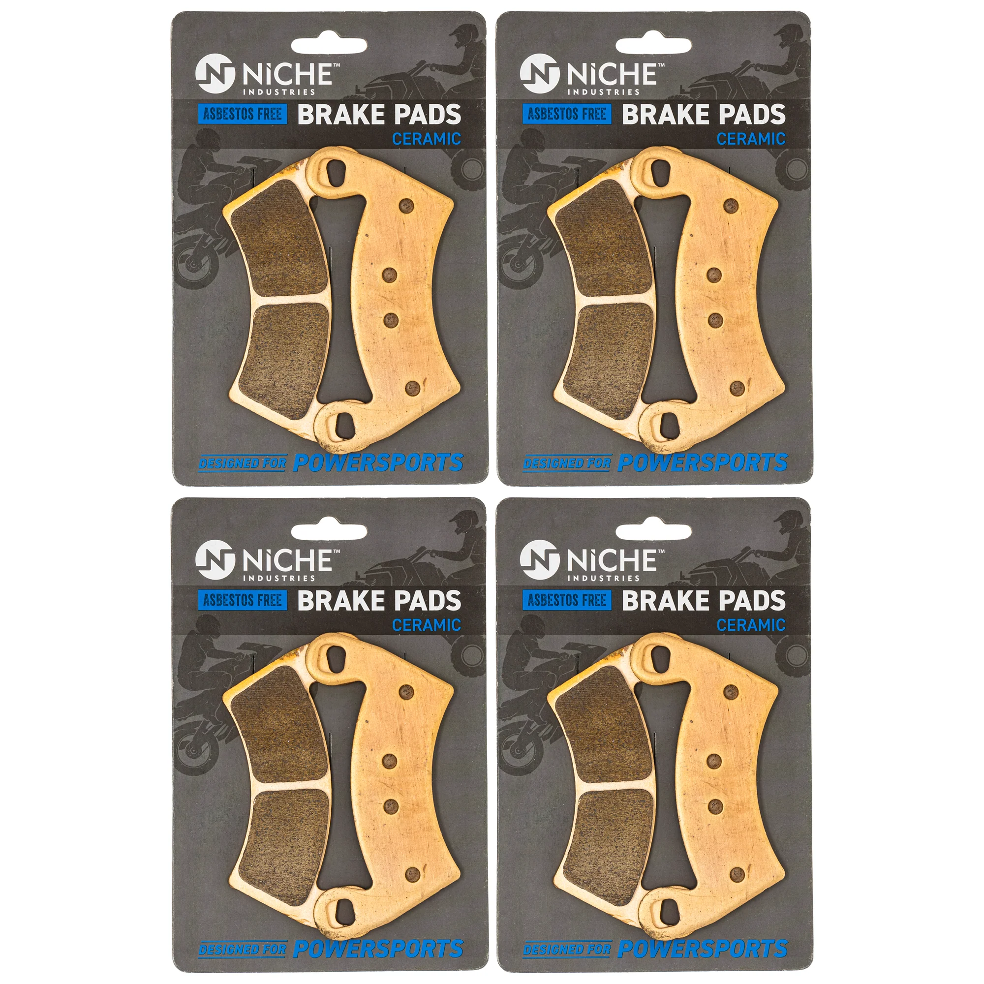 Ceramic Brake Pad Kit For Polaris GEM 2205949 2203747 1911228 | 4-PACK