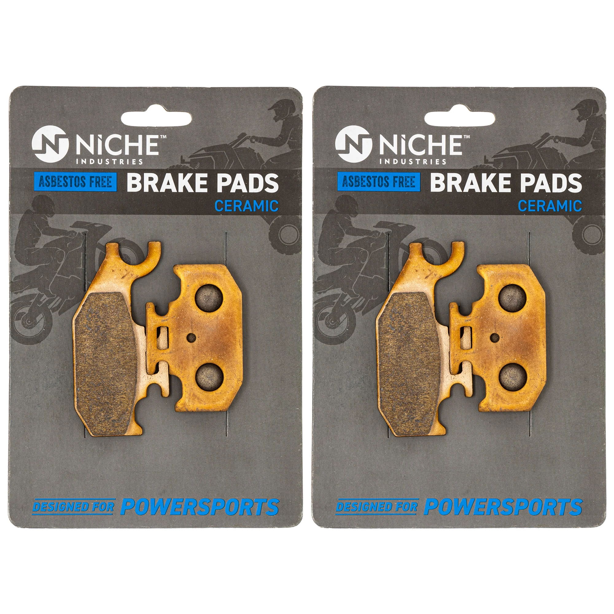 Front Right Rear Ceramic Brake Pad Set For Can-Am Bombardier Yamaha 705601147 705600350 705600349 | 2-PACK