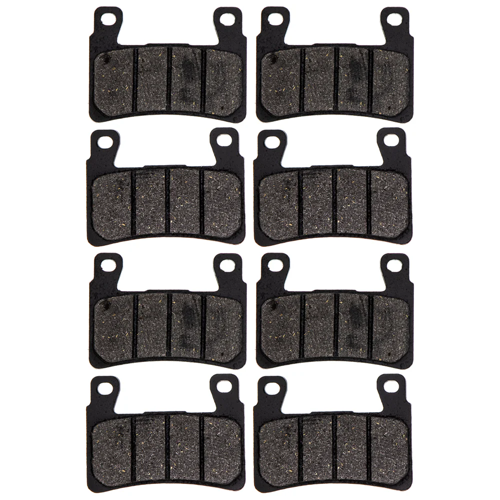 Front Semi-Metallic Brake Pad Set For Honda 06455-MCF-026 06455-MCF-016 06455-MCF-006 06455-MAS-E01 | 4-PACK - Image 4