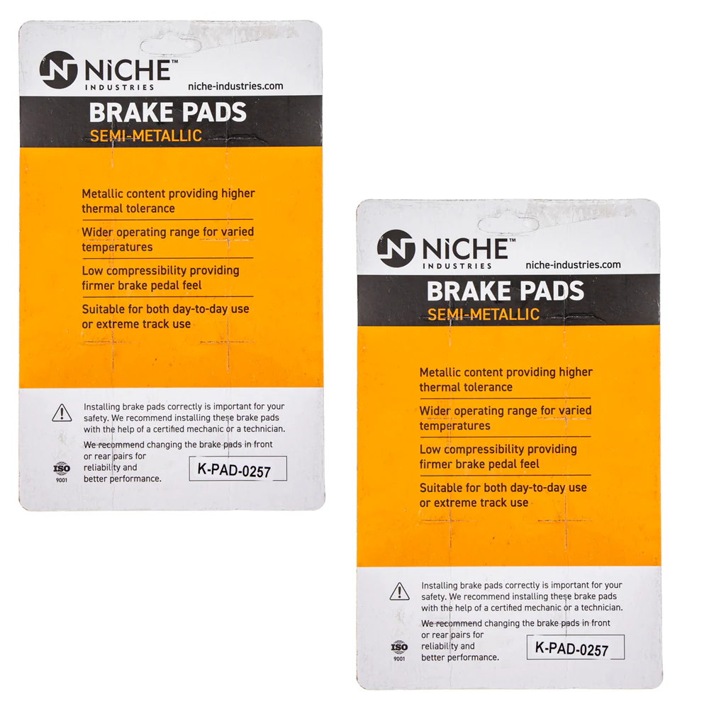 Front Semi-Metallic Brake Pad Set For Harley-Davidson 41300027 | 2-PACK - Image 2
