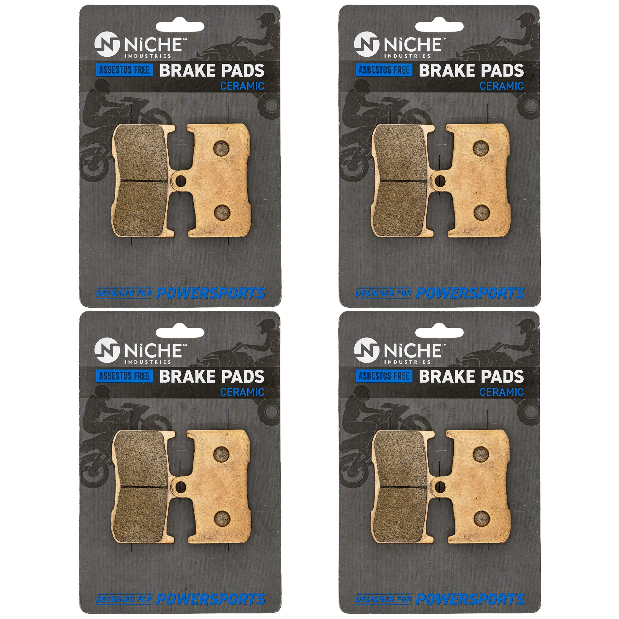 Brake Pad Set For Victory Indian Triumph 43082-0002 2204196 2203671 2203670 | 4-PACK - Image 2