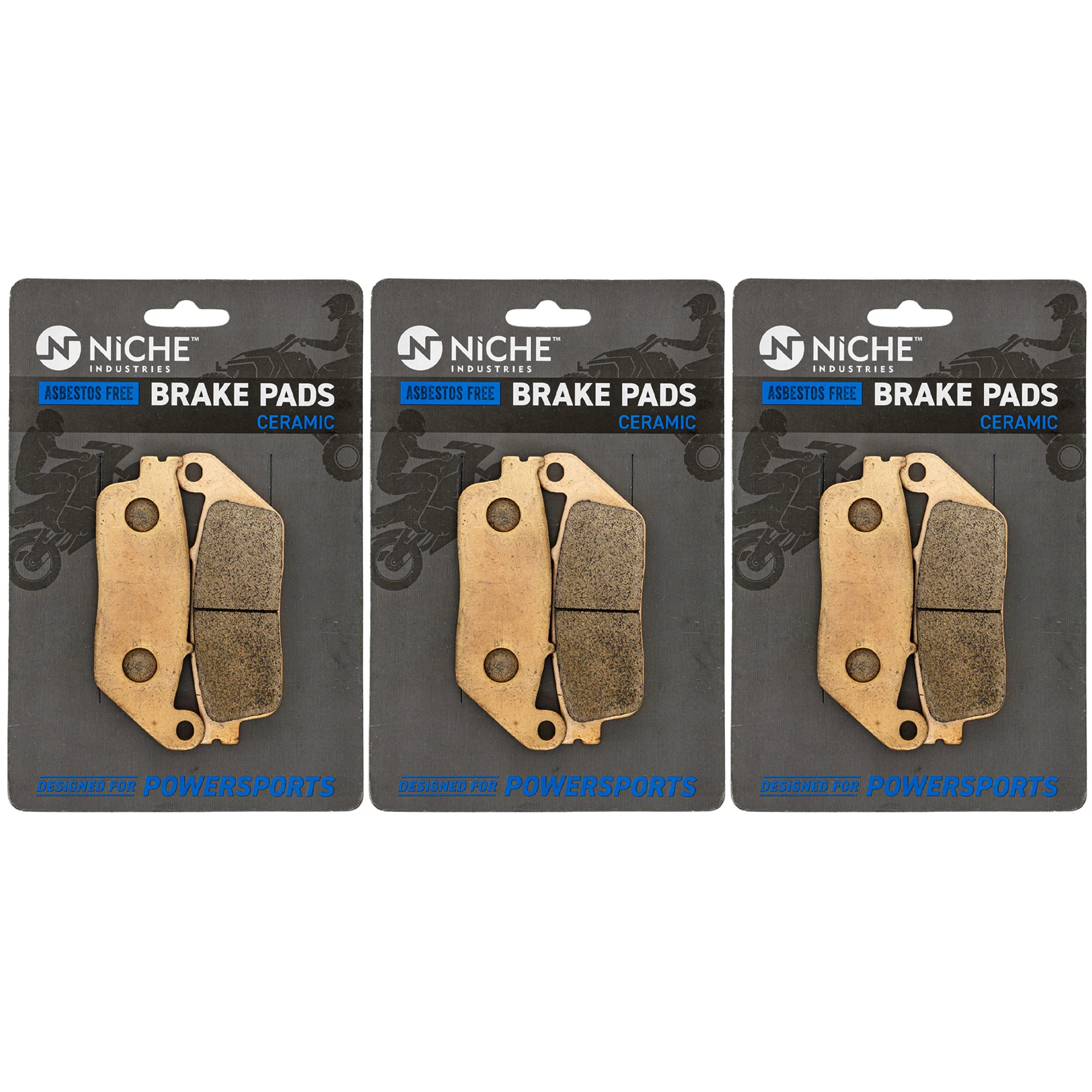 Brake Pad Set For Honda Kawasaki BMW T2020077 431A2-MJ1-006 43120-MJ1-405 43120-MJ1-006 34218524952 | 3-PACK - Image 2