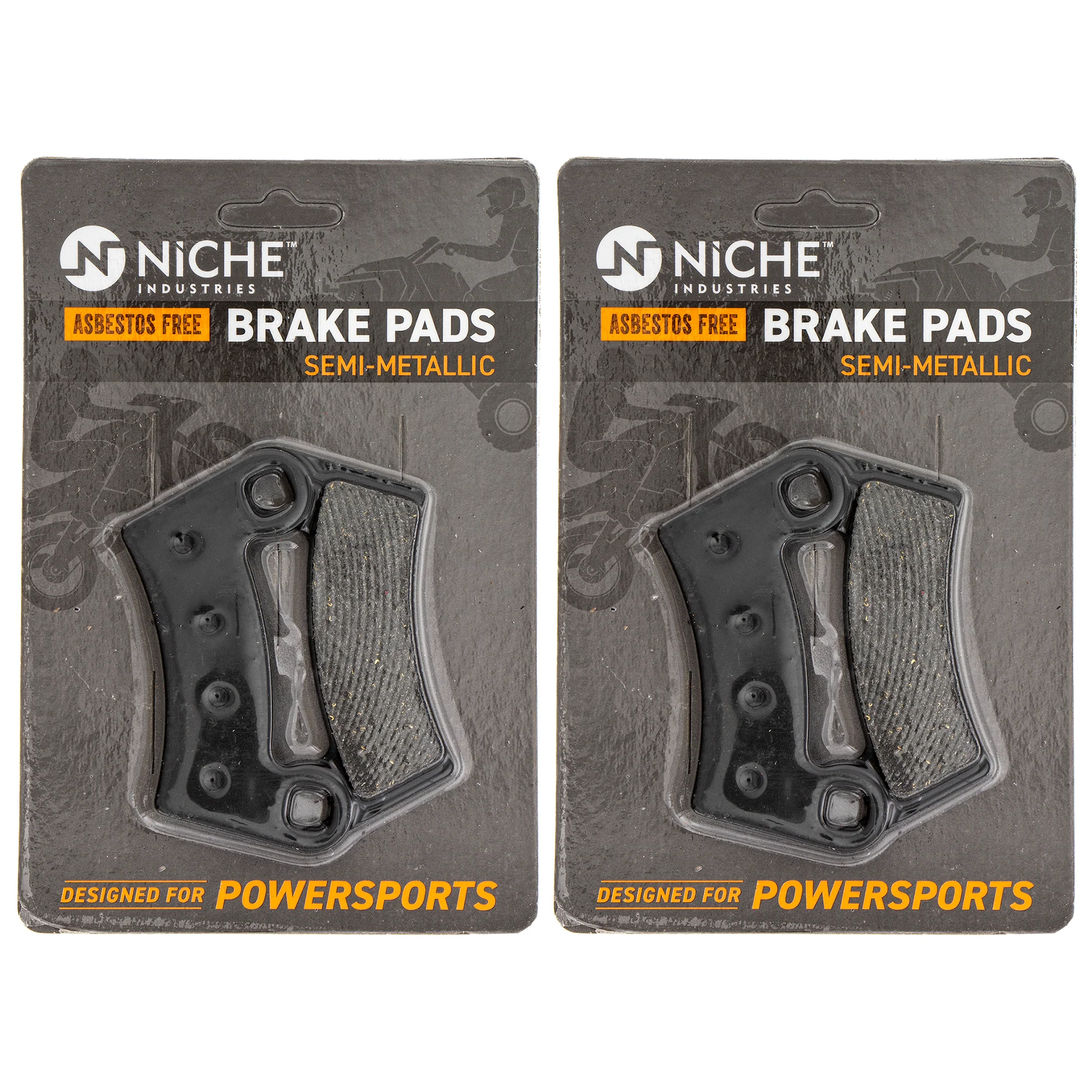 Semi-Metallic Brake Pad Set Front/Rear For Polaris MK1001322 - Image 3