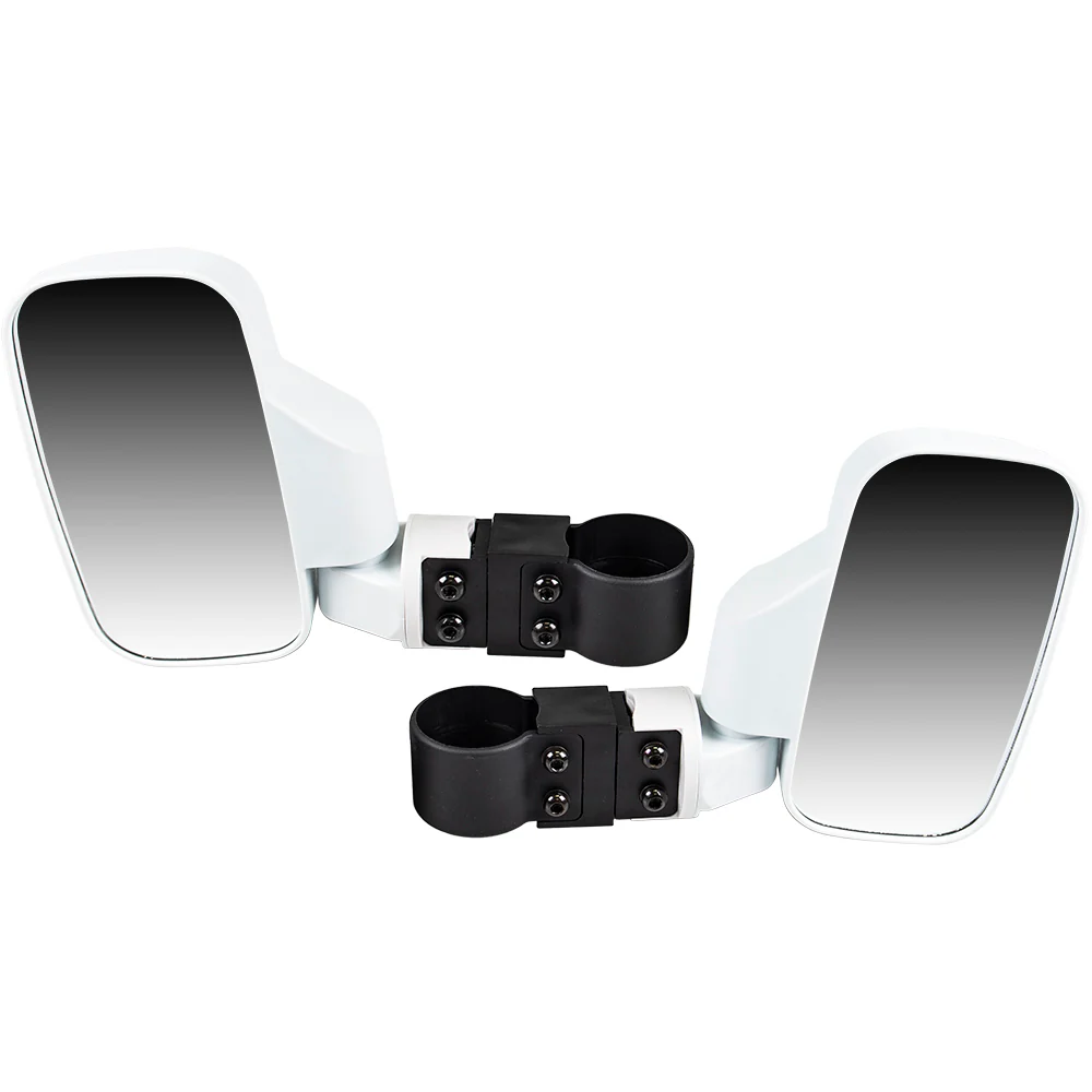 White Break Away Side & Rear View Mirror For Polaris Can-Am Arctic Cat MK1002350 - Image 3