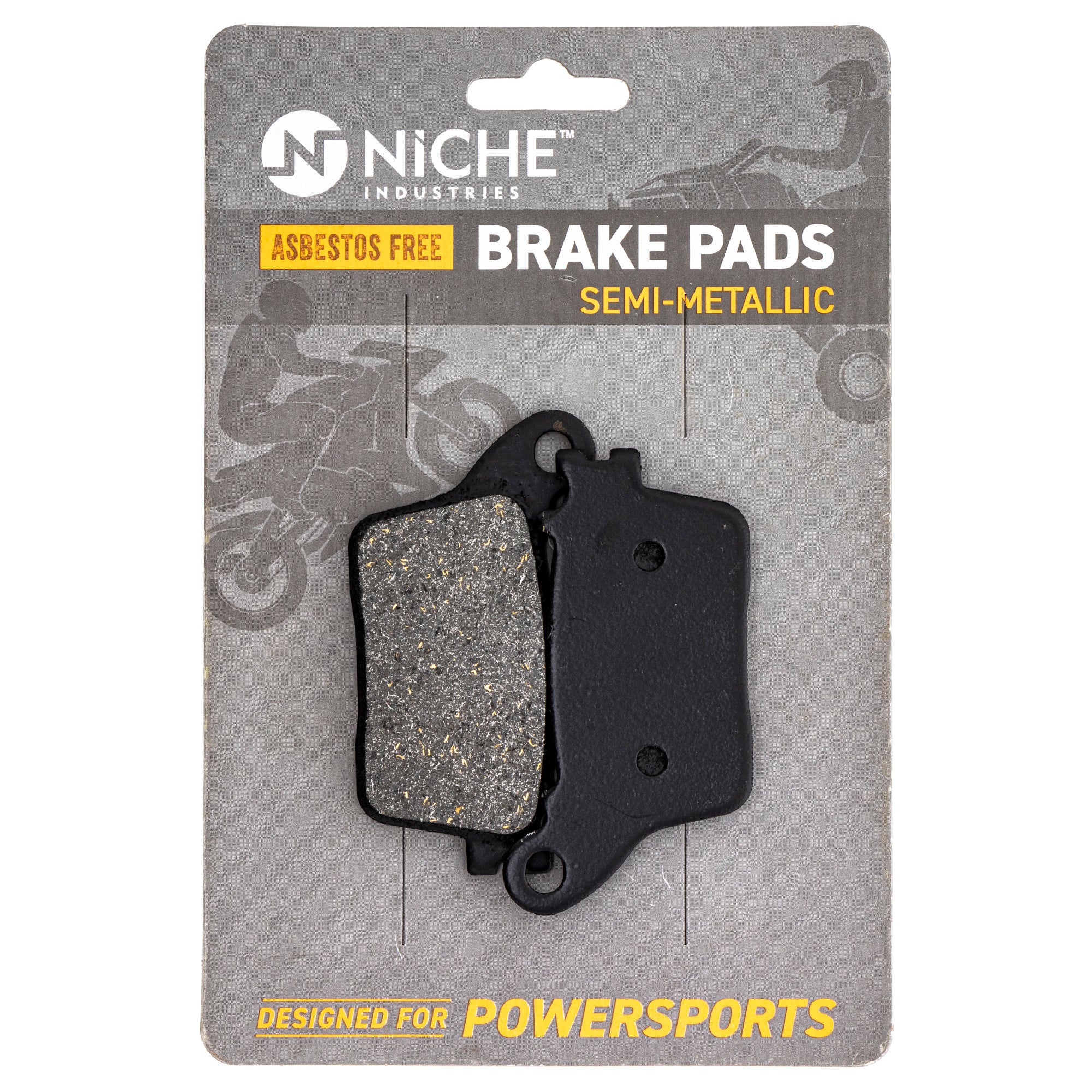Semi-Metallic Brake Pad Set Front/Rear For Honda MK1002496 - Image 3