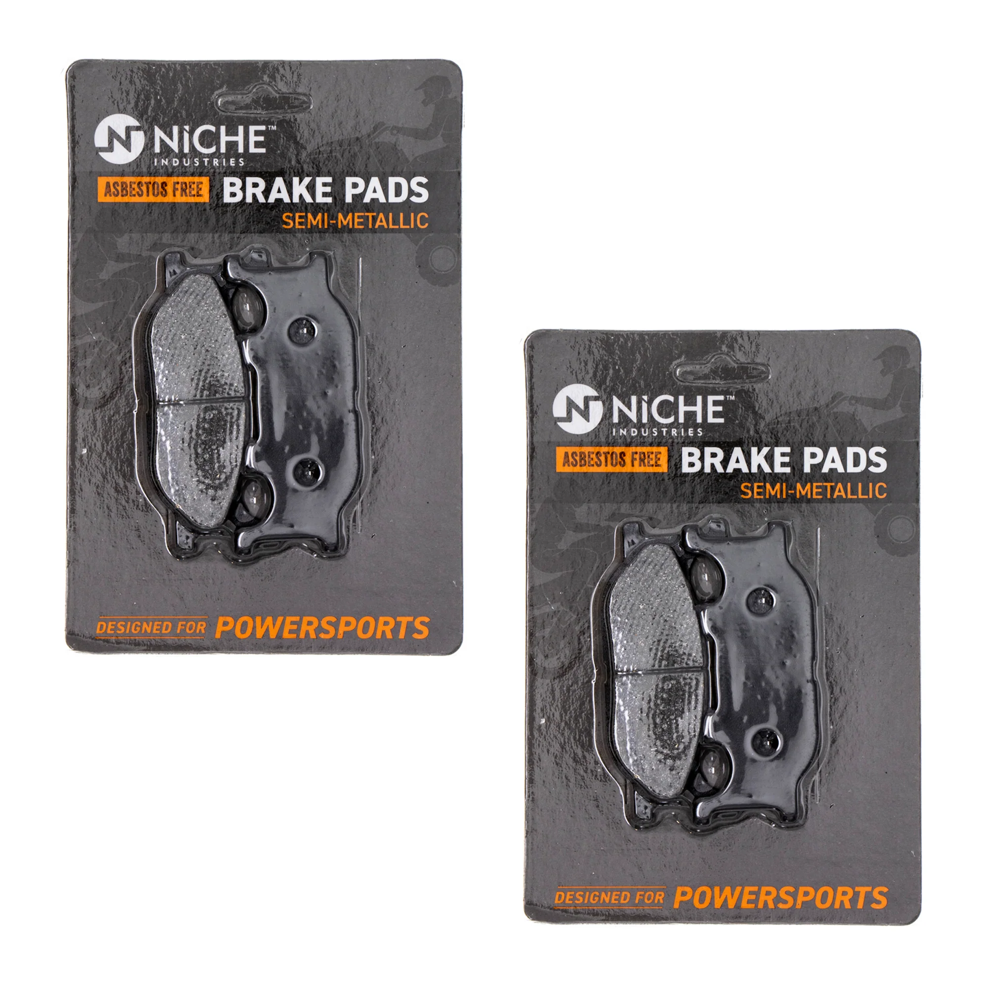 Semi-Metallic Brake Pad Set Front/Rear For Yamaha MK1002653 - Image 3