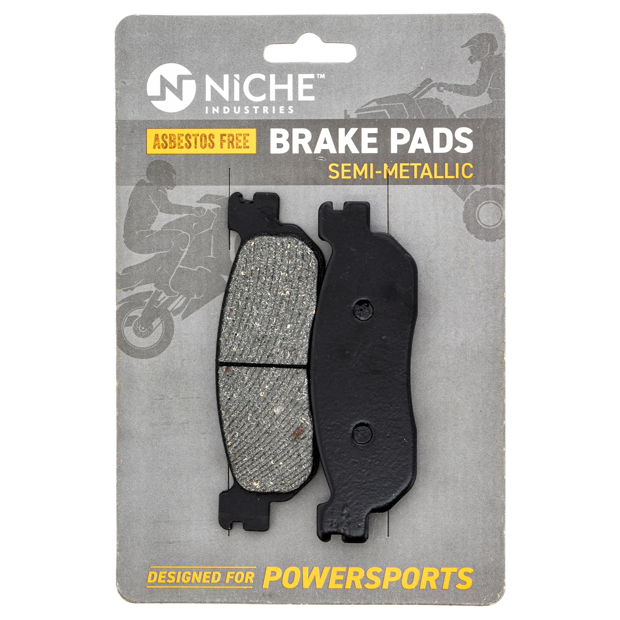 Semi-Metallic Brake Pad Set Front/Rear For Yamaha MK1002665 - Image 3