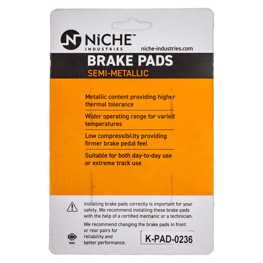 Semi-Metallic Brake Pad Set Front/Rear For Yamaha MK1002694 - Image 5