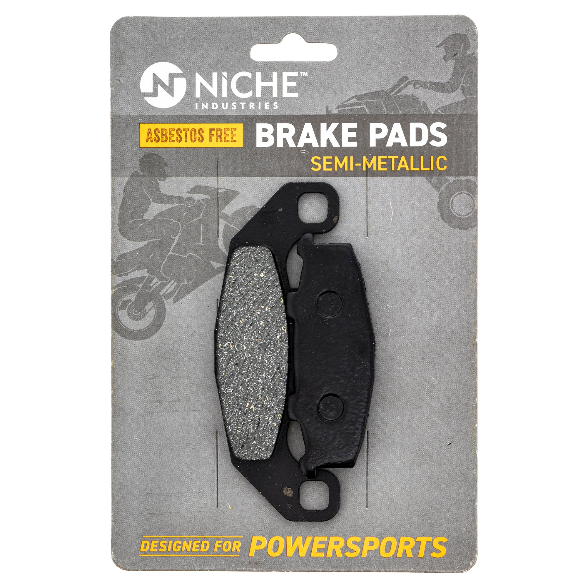 Semi-Metallic Brake Pad Set Front/Rear For Kawasaki MK1002708 - Image 3