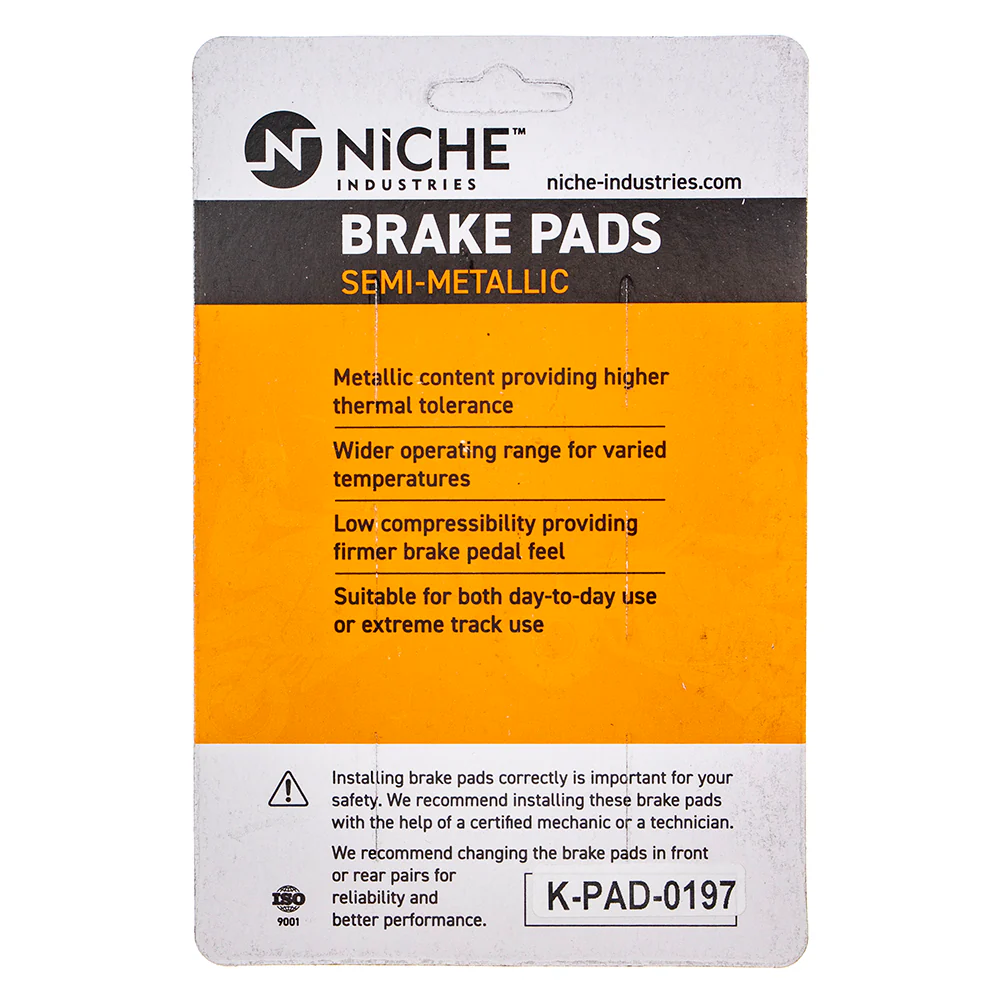 Semi-Metallic Brake Pad Set Front/Rear For Yamaha MK1002792 - Image 4
