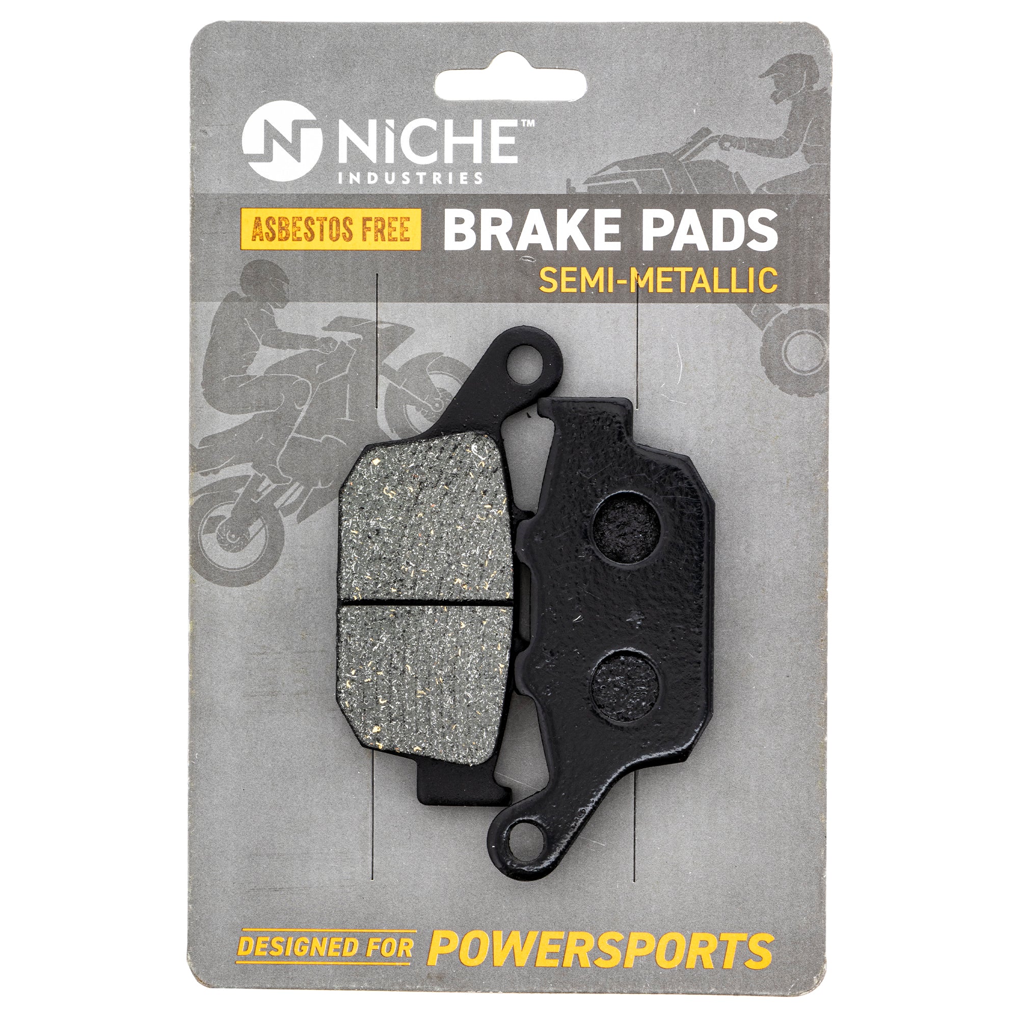 Semi-Metallic Brake Pad Set Front/Rear For Yamaha MK1002839 - Image 3