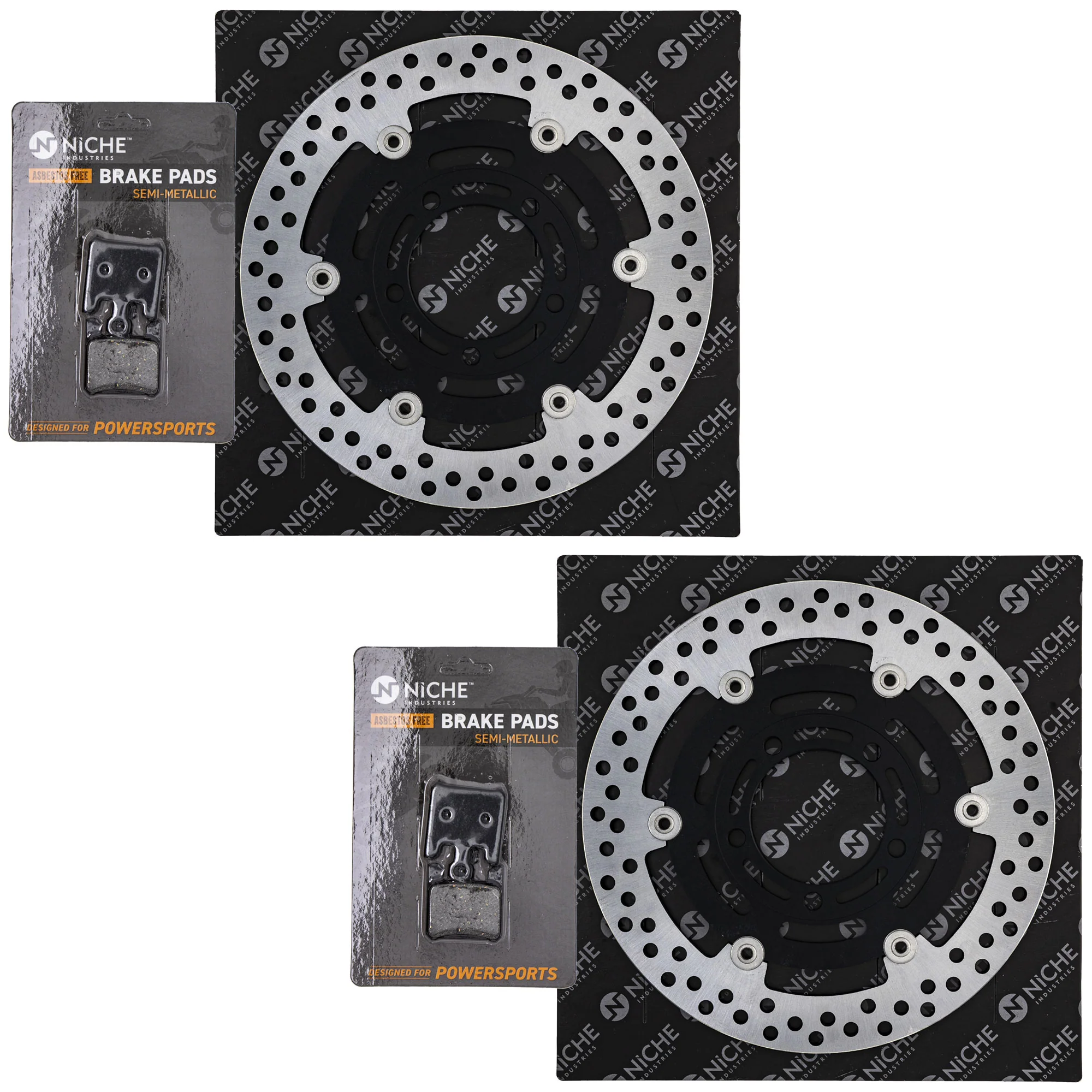Complete Front or Rear Pad and Rotor Set For Kawasaki MK1006652 - Image 2
