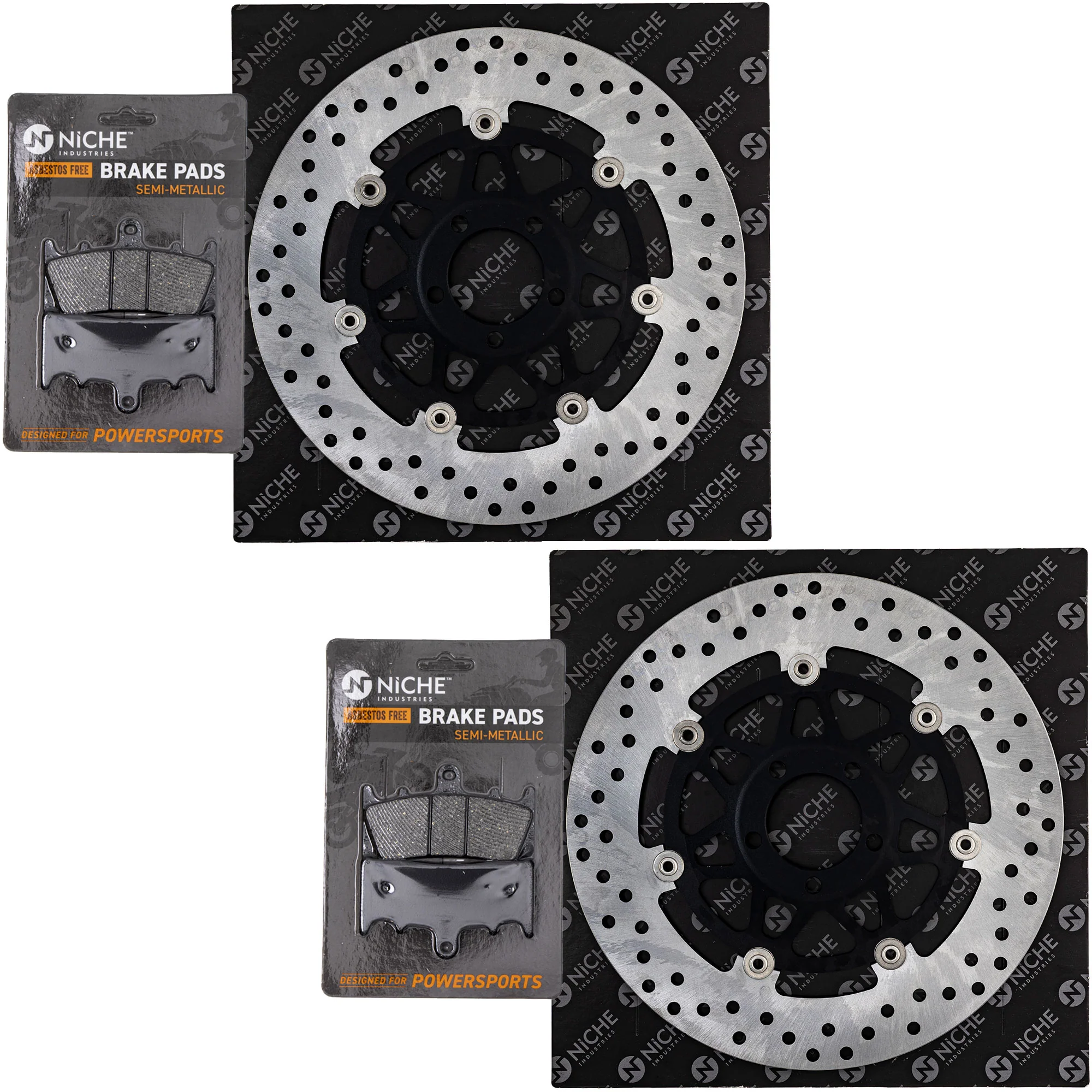 Complete Front or Rear Pad and Rotor Set For Kawasaki MK1006702 - Image 2