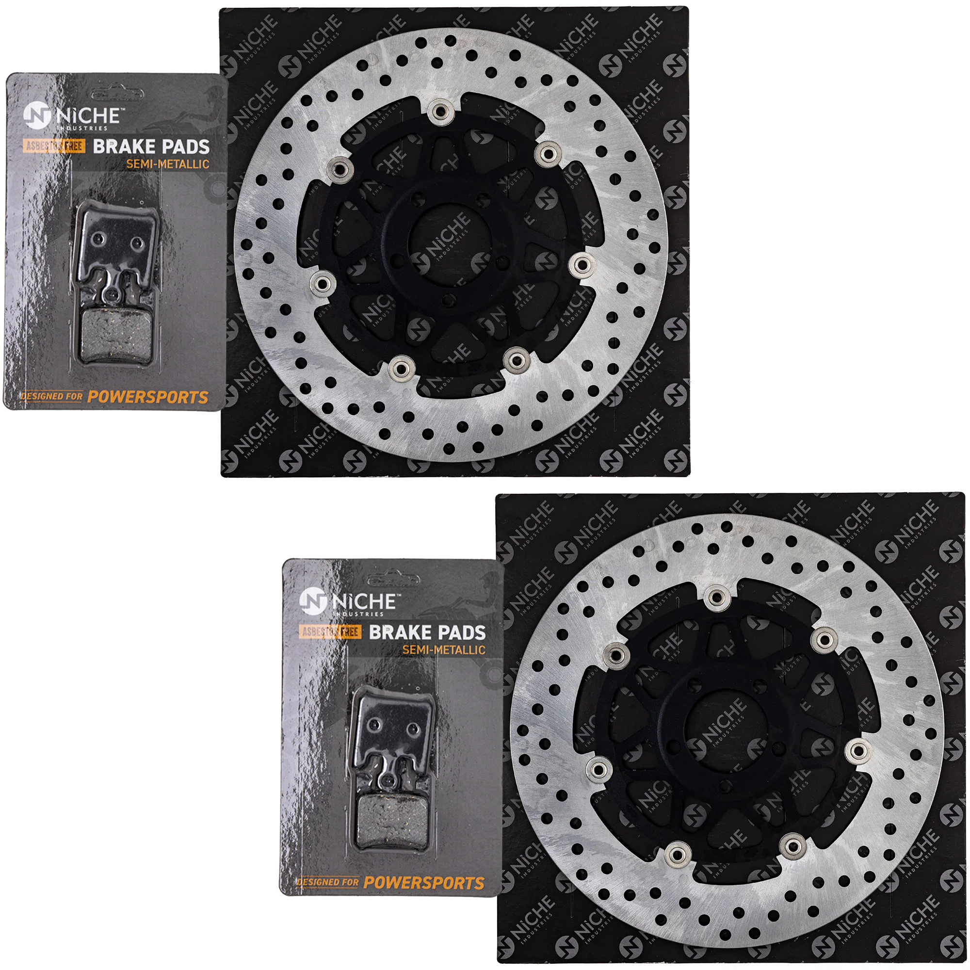 Complete Front or Rear Pad and Rotor Set For Kawasaki MK1006704 - Image 2