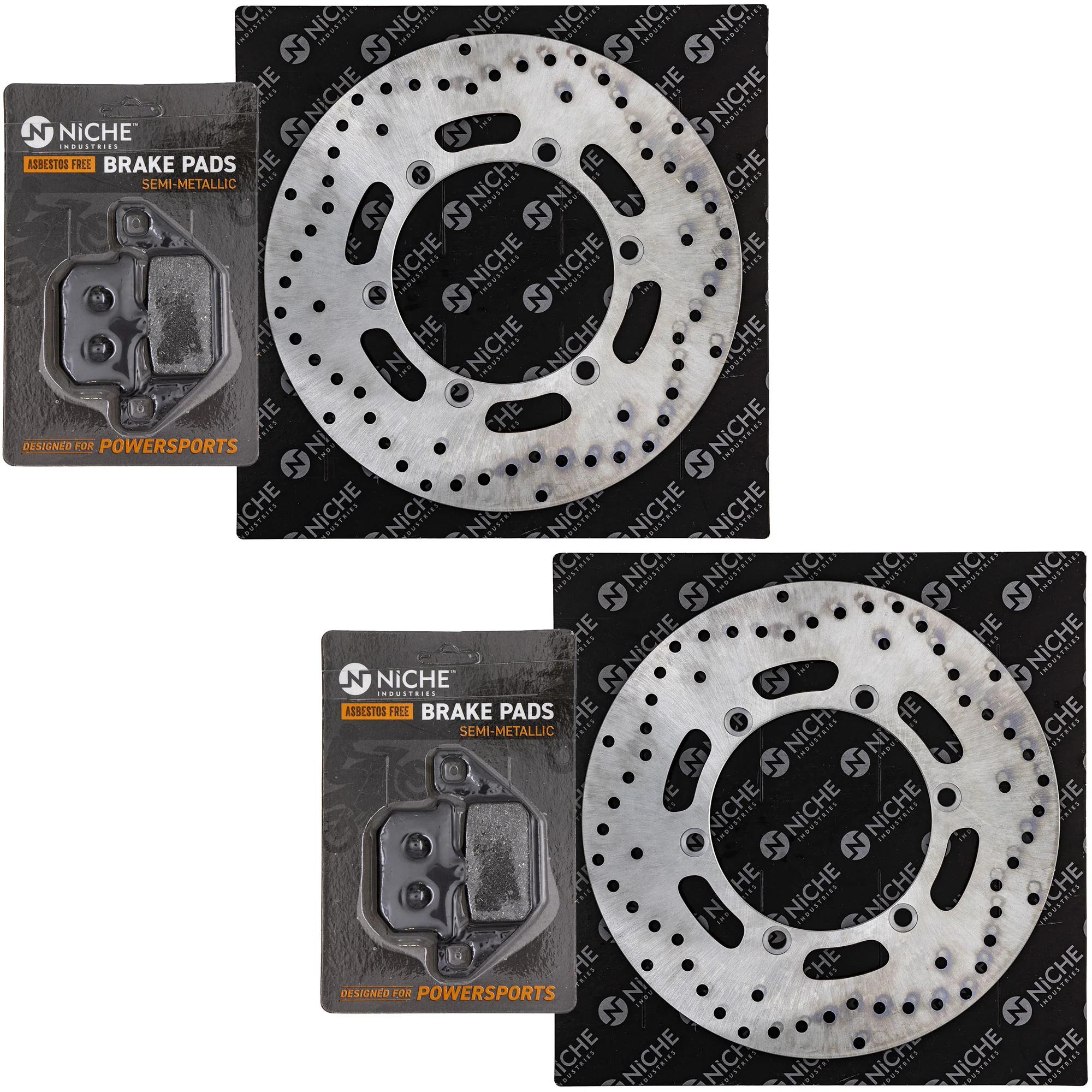 Complete Front or Rear Pad and Rotor Set For Kawasaki MK1006783 - Image 2
