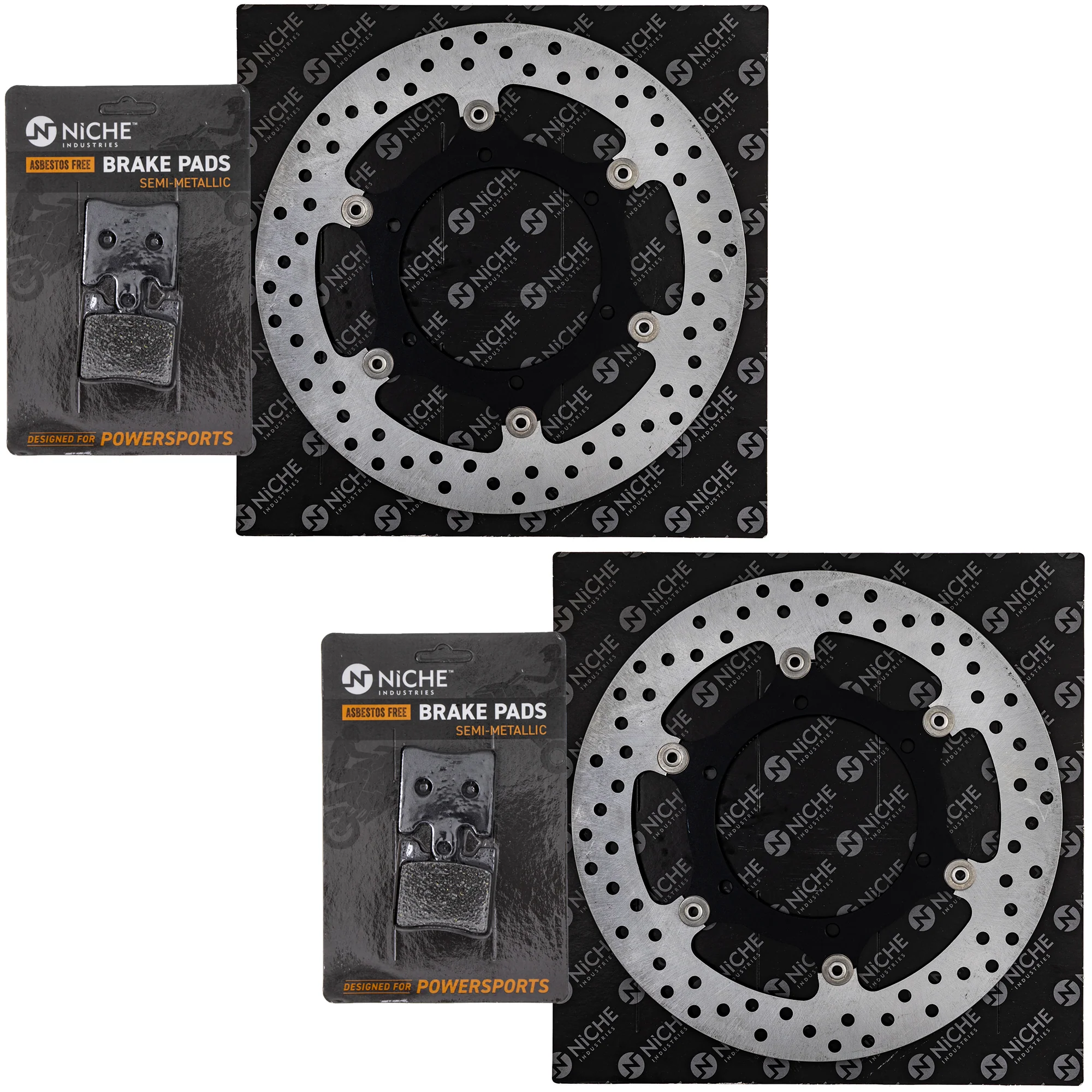Complete Front or Rear Pad and Rotor Set For Yamaha MK1007045 - Image 2