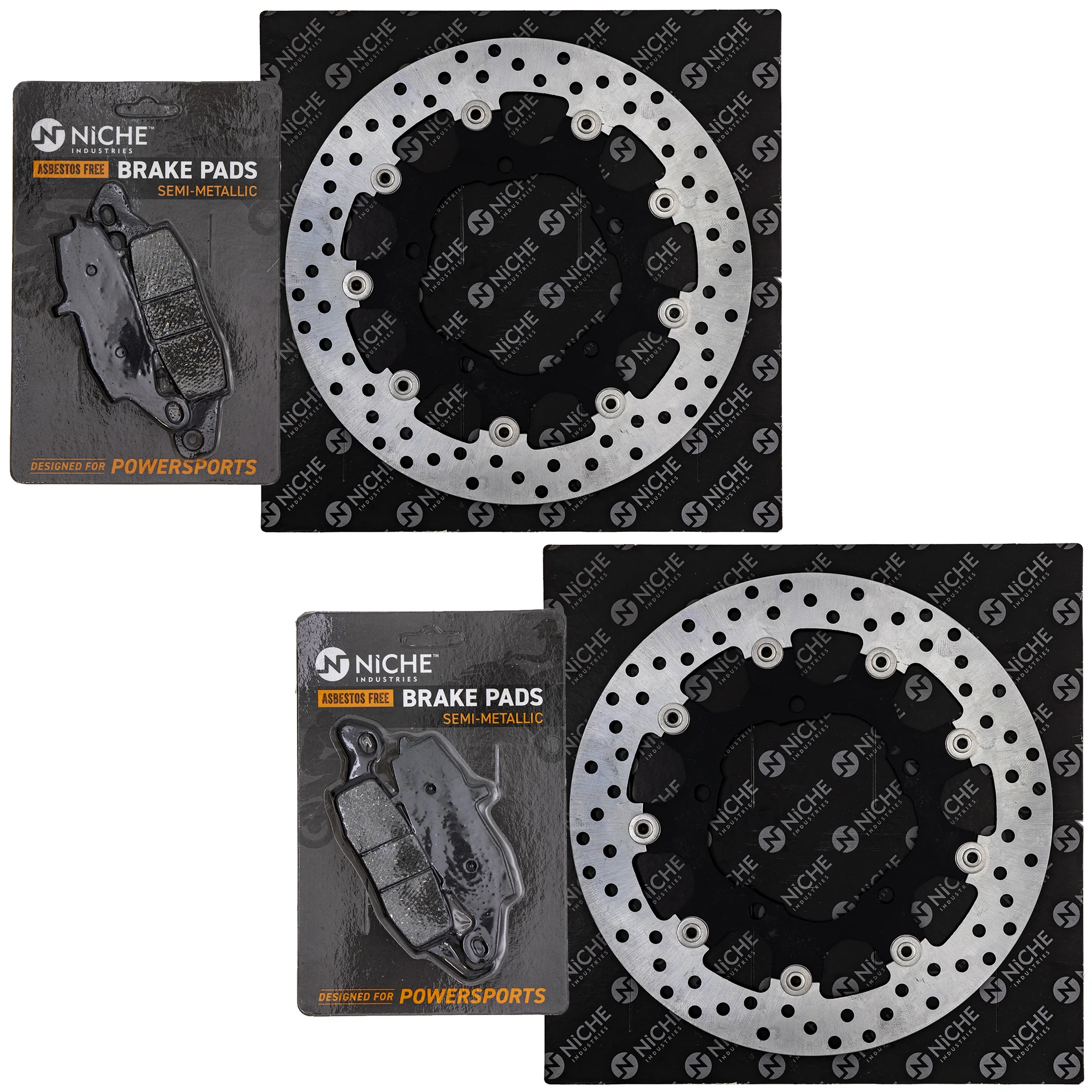 Complete Front or Rear Pad and Rotor Set For Suzuki MK1007065 - Image 2