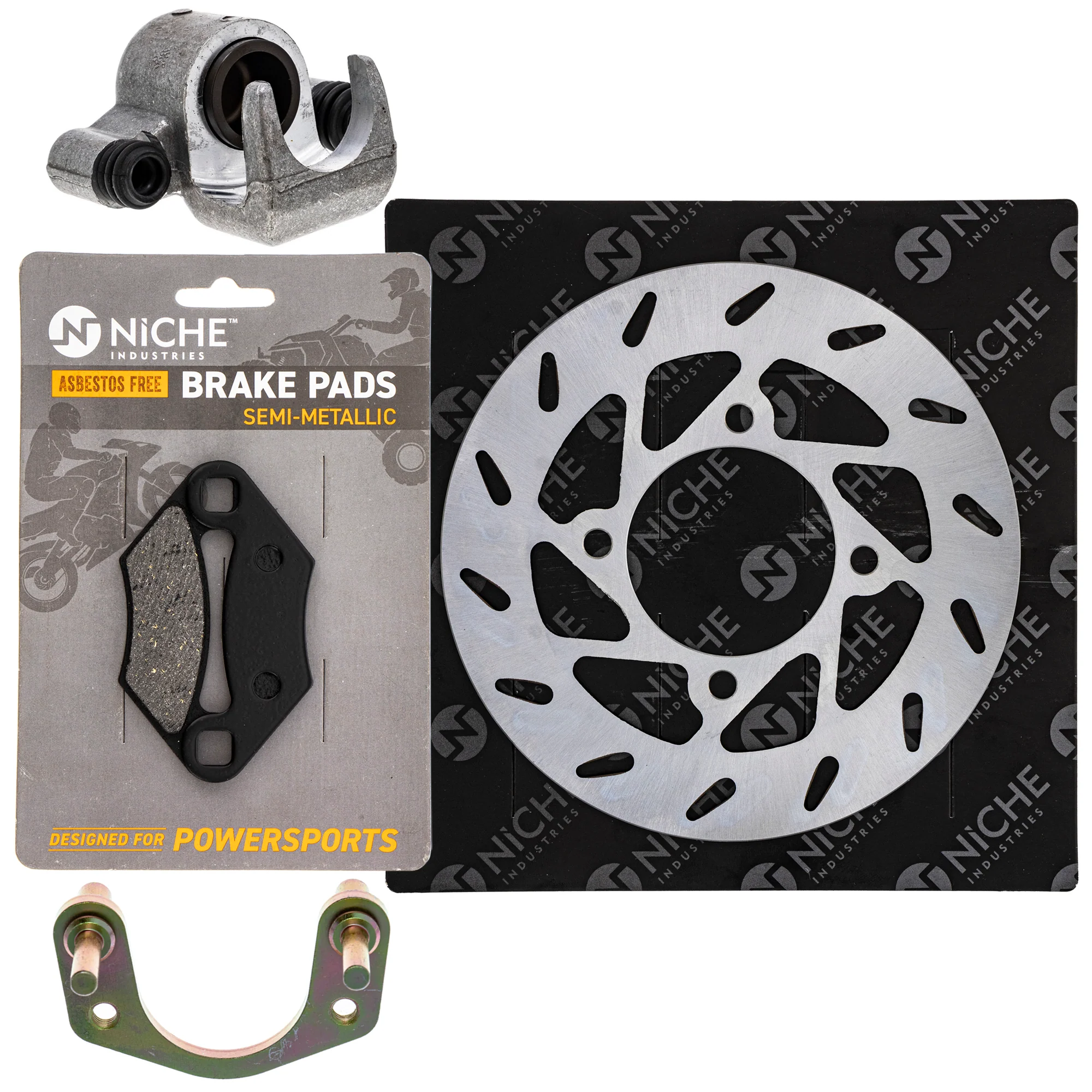 Single Caliper, Rotor, Pad Set For Polaris MK1007899