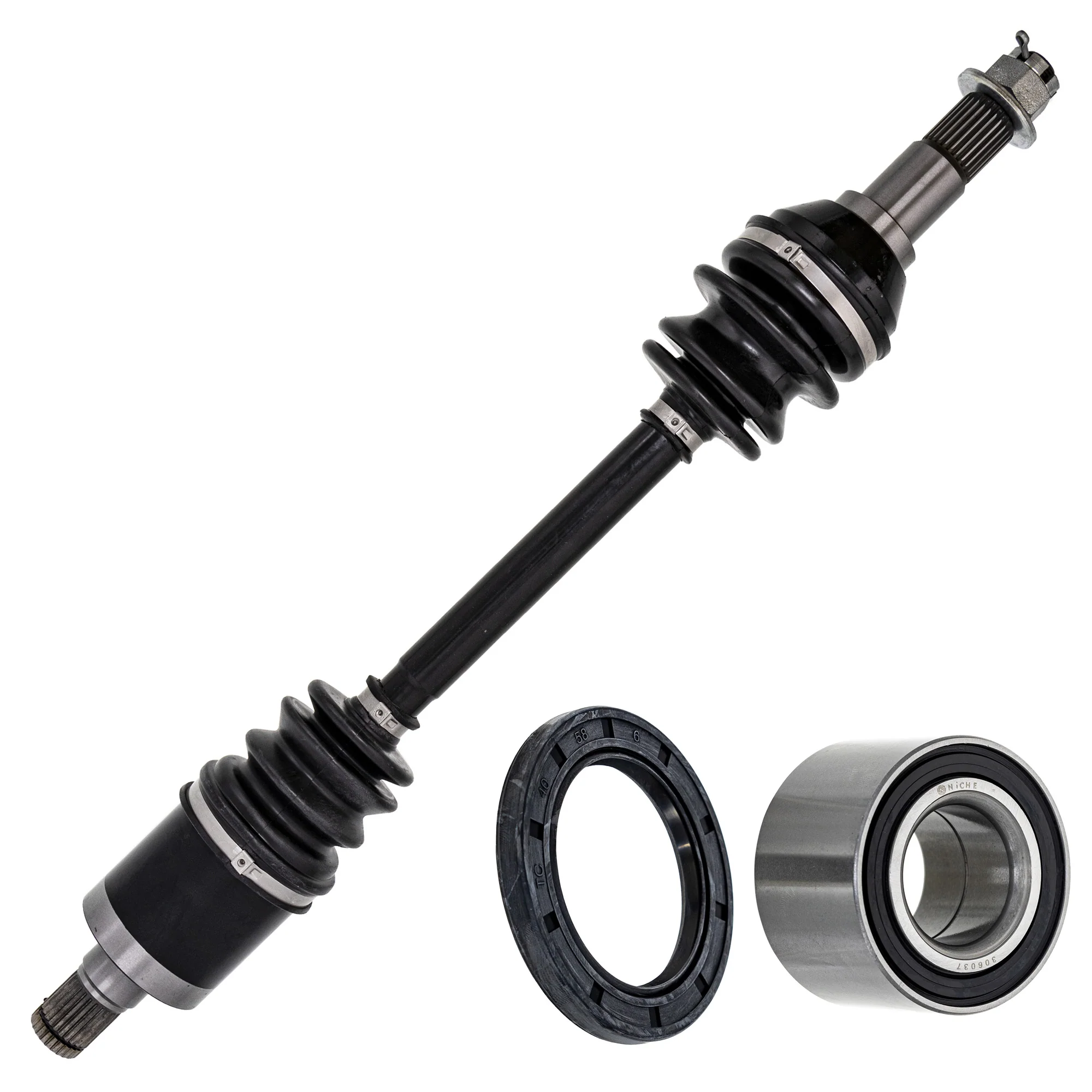 Axle with Wheel Bearing and Seal Kit For Can-Am MK1009441