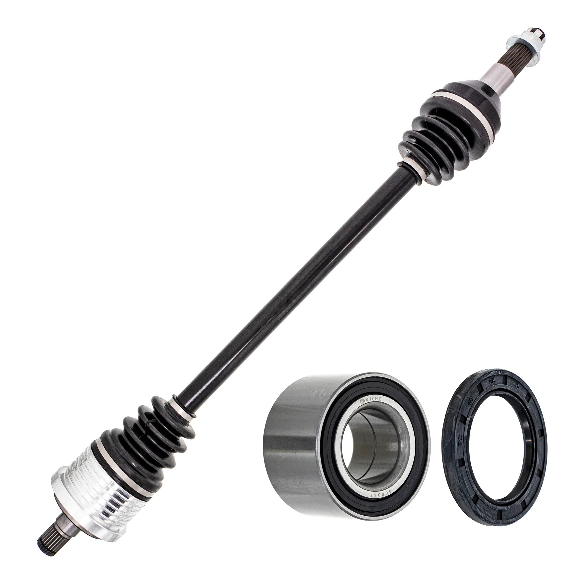 Axle with Wheel Bearing and Seal Kit For Kawasaki MK1009467