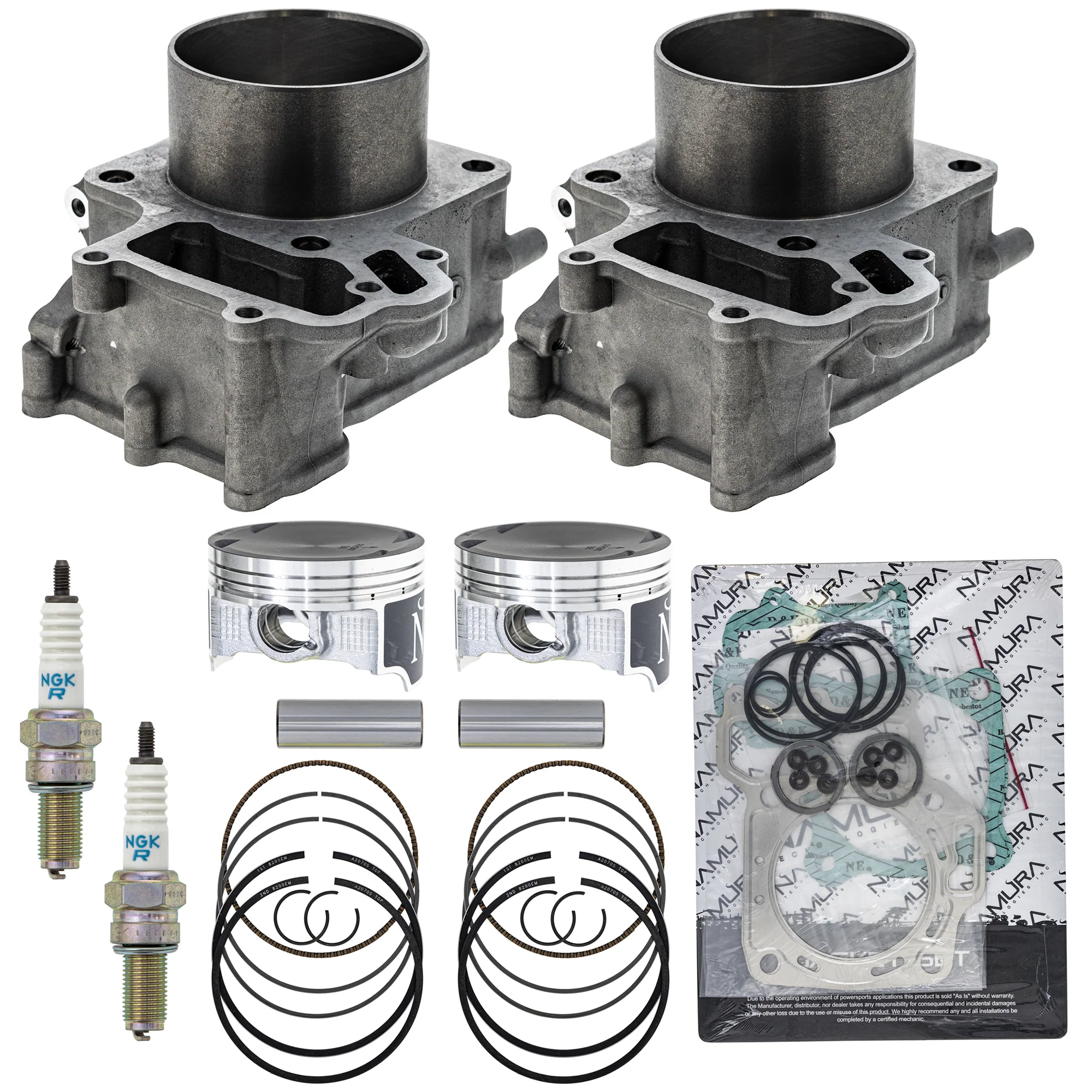 Cylinder Piston Gasket Spark Plug Kit For Kawasaki MK1011979