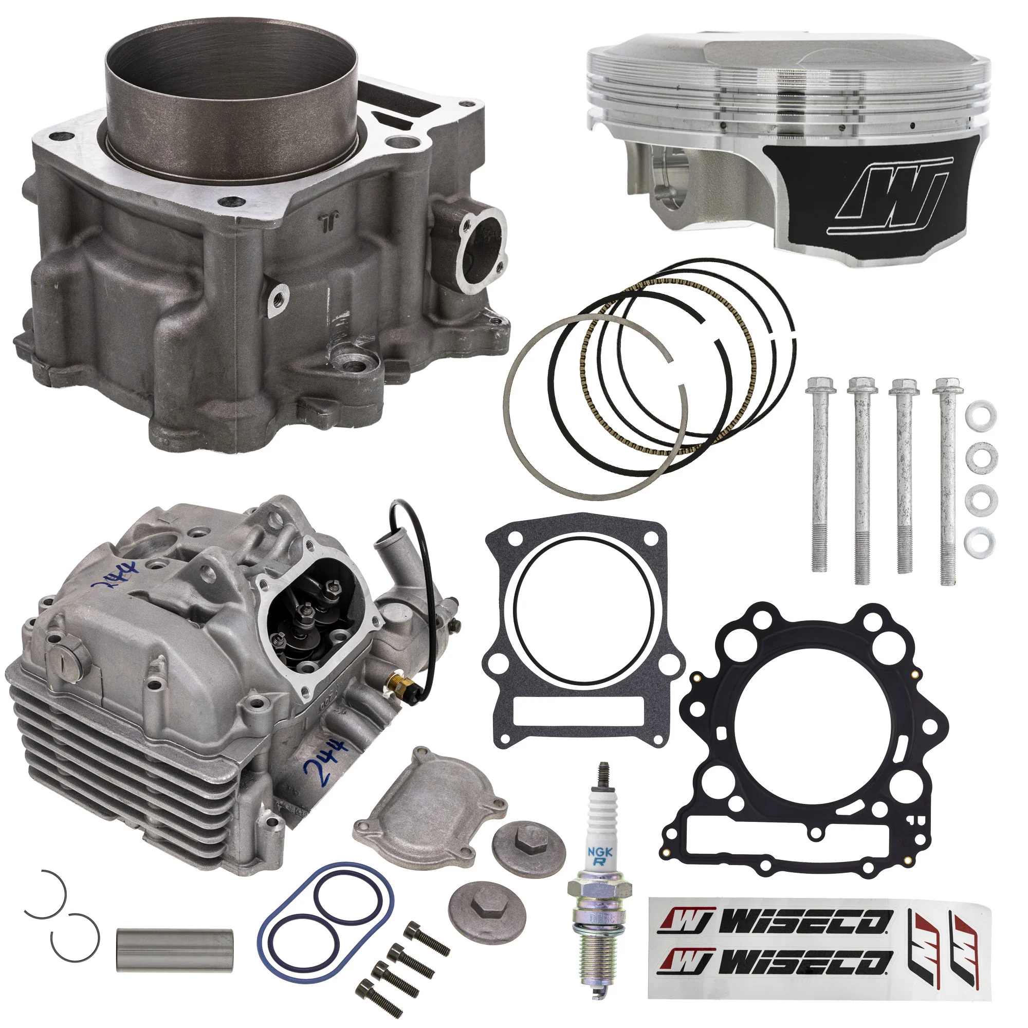 Cylinder Head Piston Gasket Stud Spark Plug Kit For Yamaha MK1012493