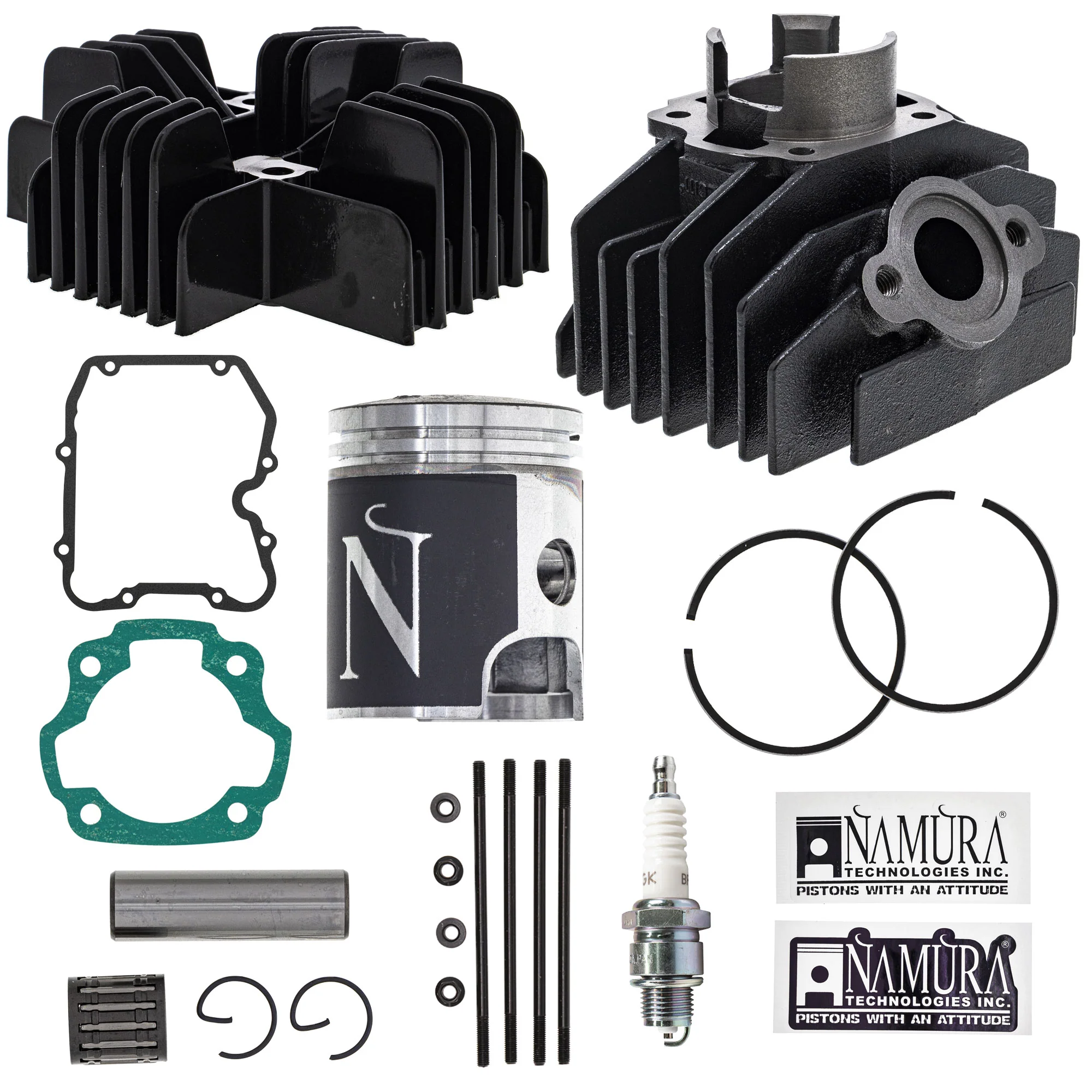 Cylinder Head Piston Gasket Stud Spark Plug Kit For Yamaha MK1012528