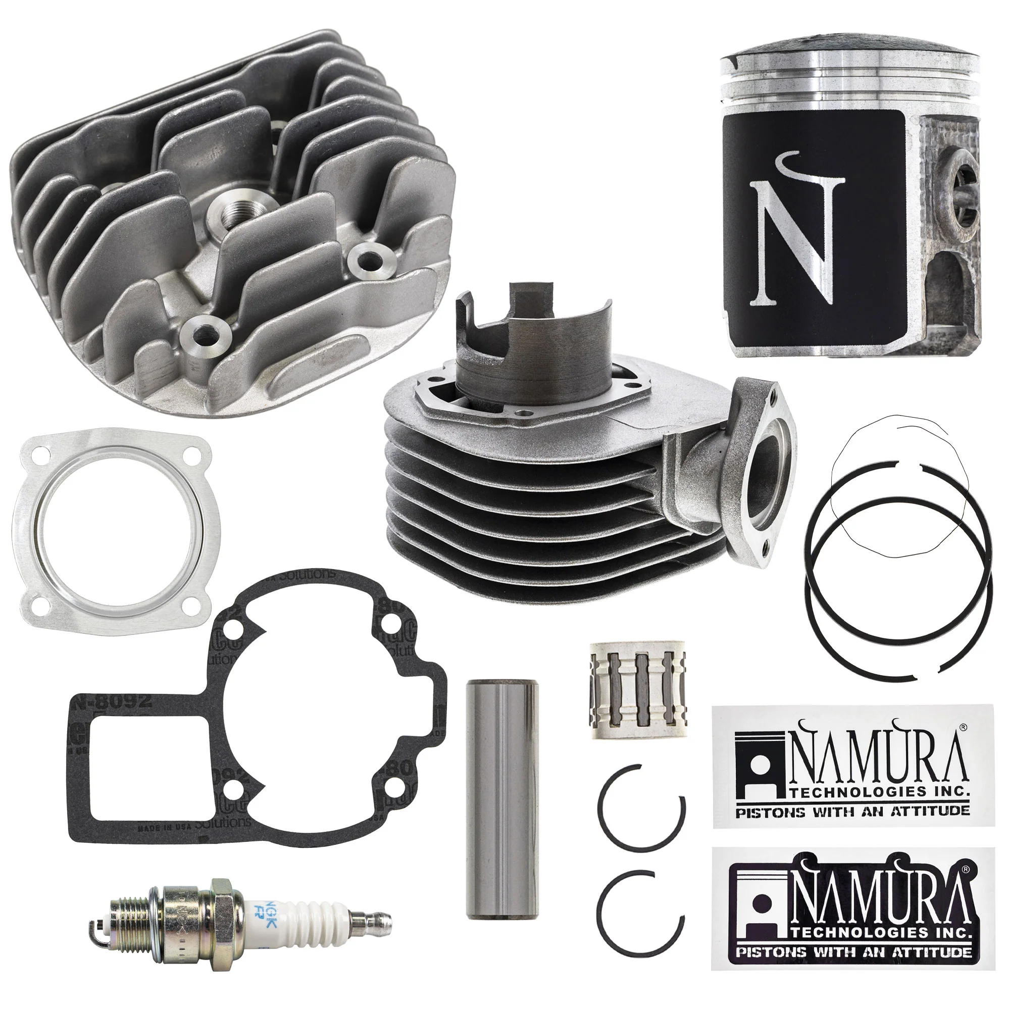 Cylinder Head Piston Gasket Spark Plug Kit For Suzuki Kawasaki MK1012544