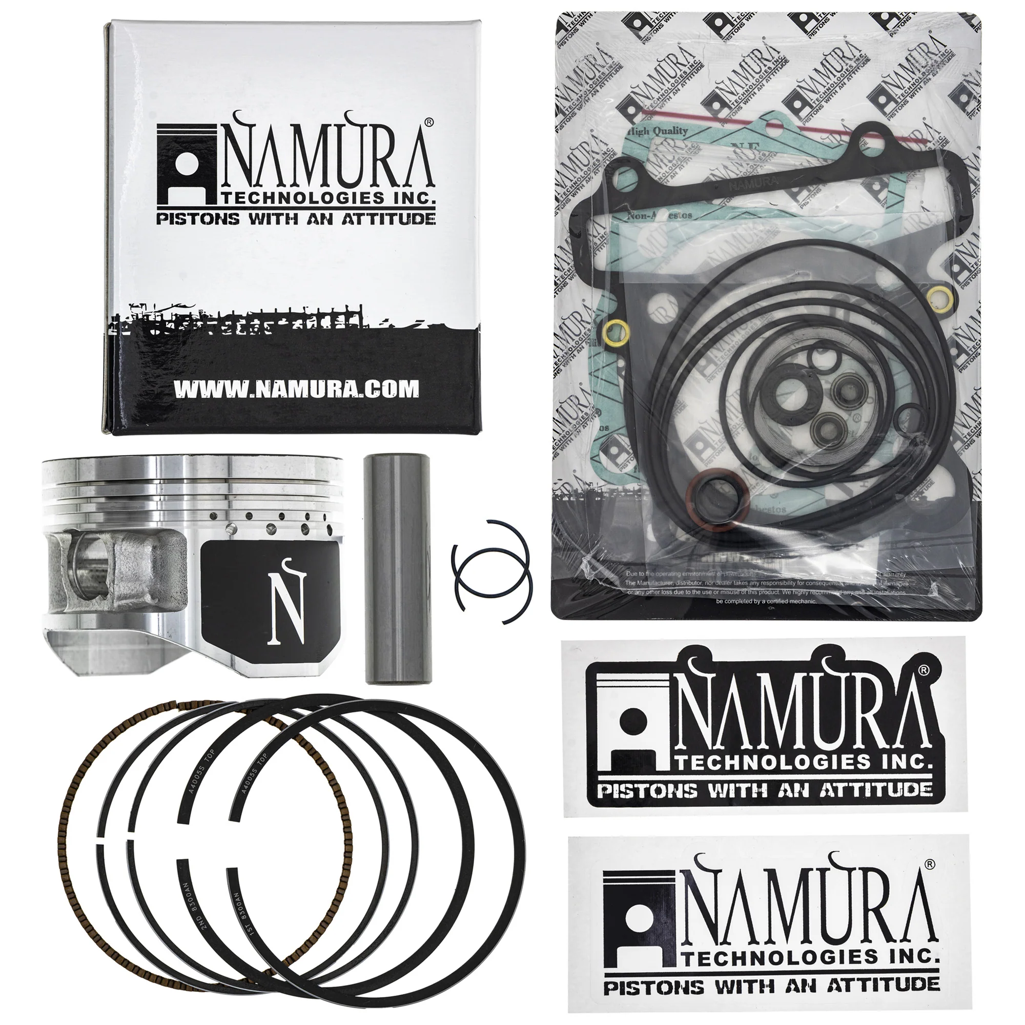 Cylinder Piston Gasket Spark Plug Kit For Yamaha MK1012557 - Image 3