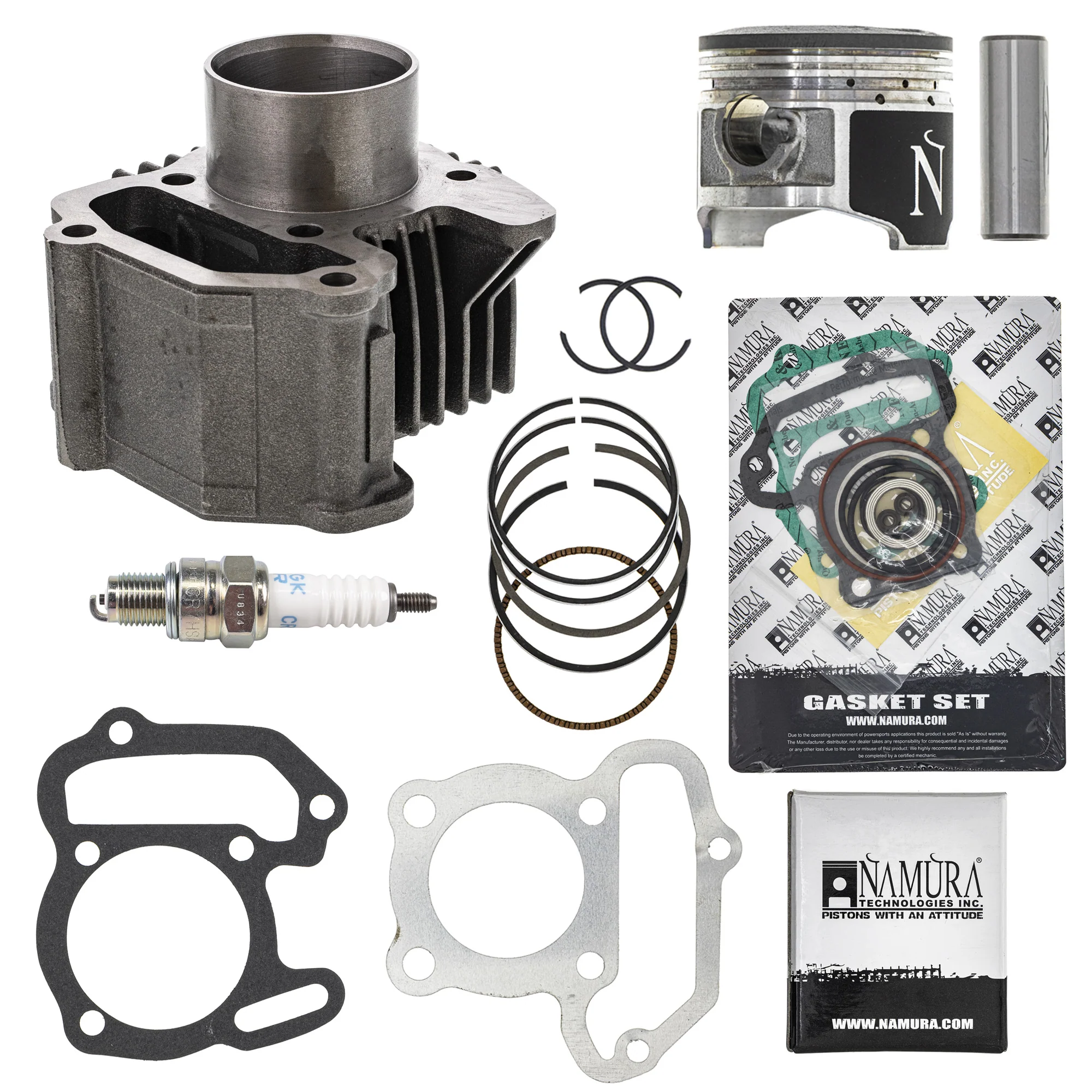 Cylinder Piston Gasket Spark Plug Kit For Yamaha MK1012569