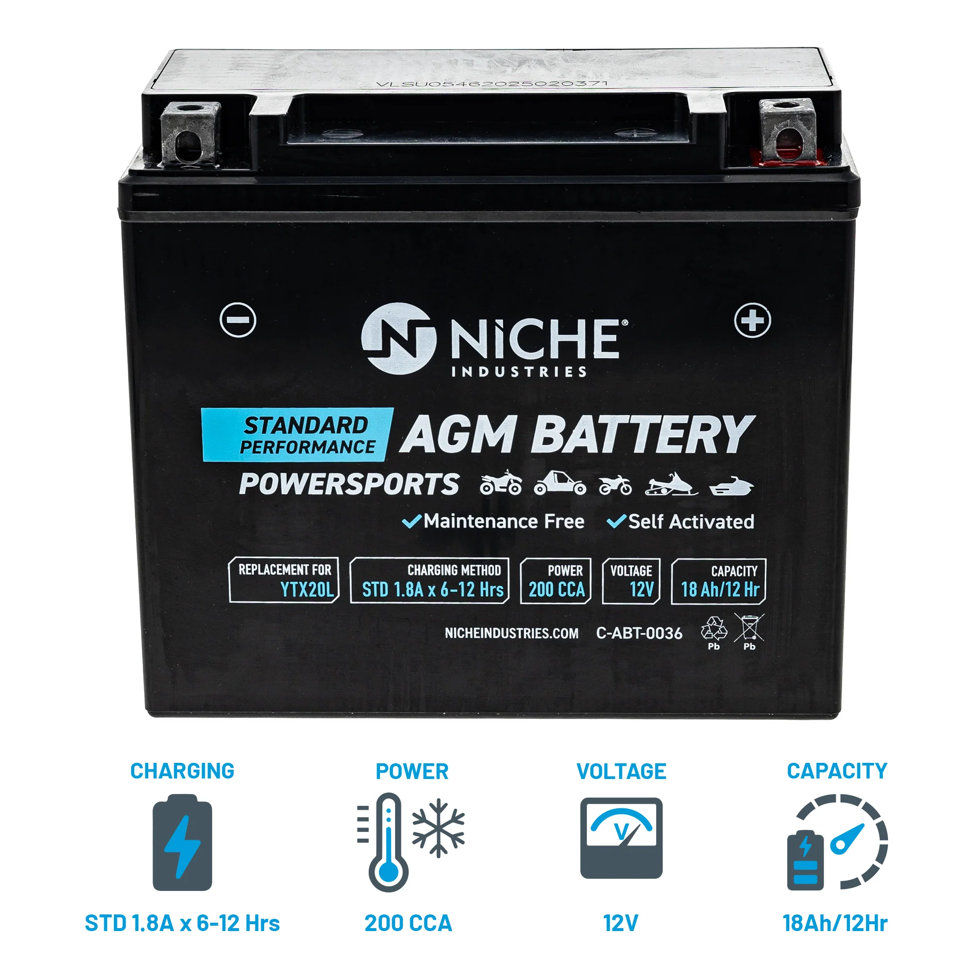 AGM Battery and Charger For Ski-Doo Can-Am 710007978 515176704 515175895 515175481 415129898 - Image 4