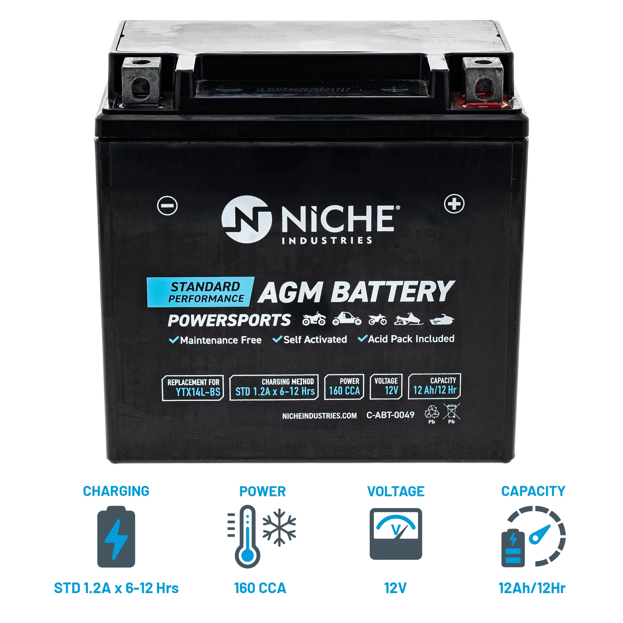 AGM Battery and Charger For Harley-Davidson 65958-04B MK1014768 - Image 4
