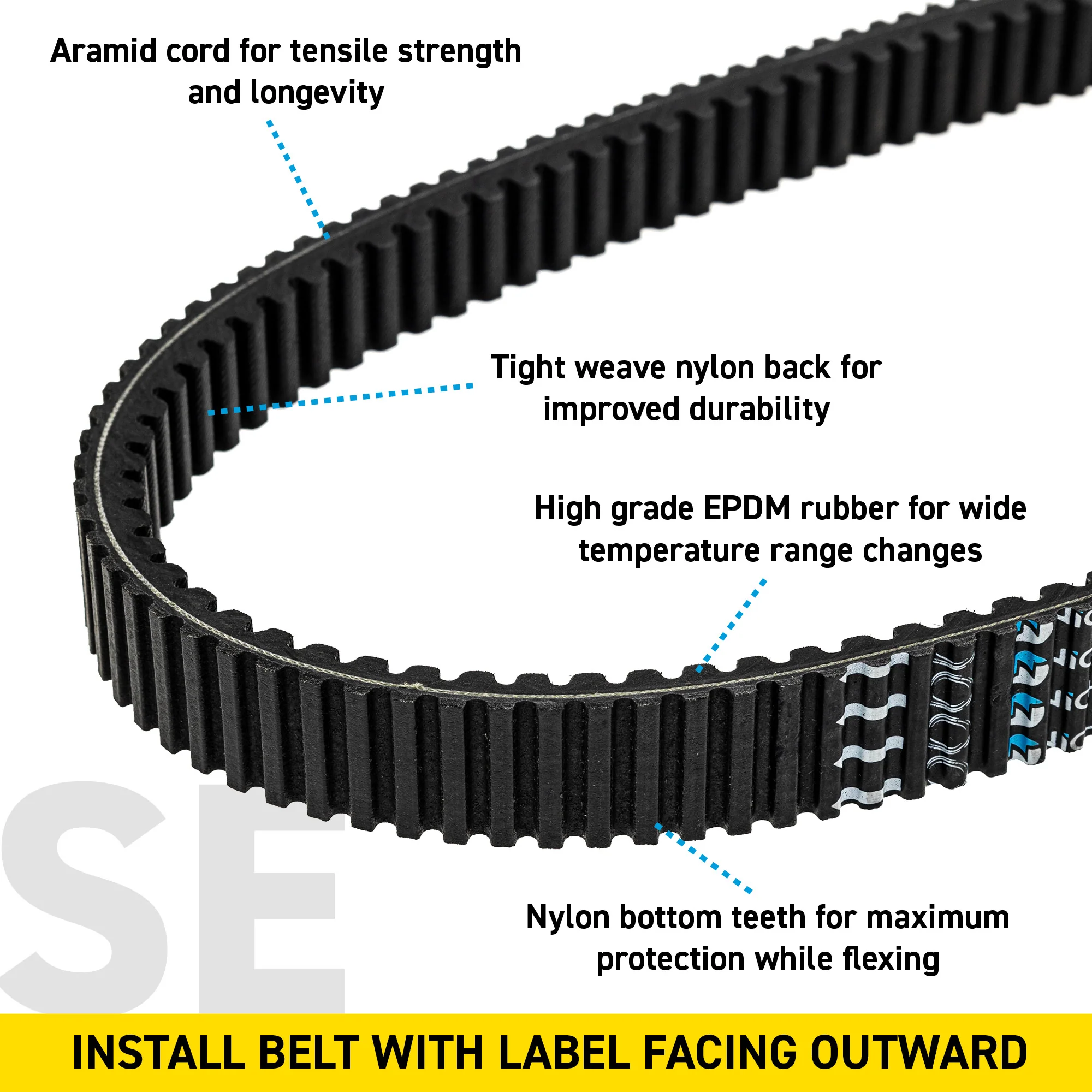 Drive Belt For Polaris 3023904 - Image 4