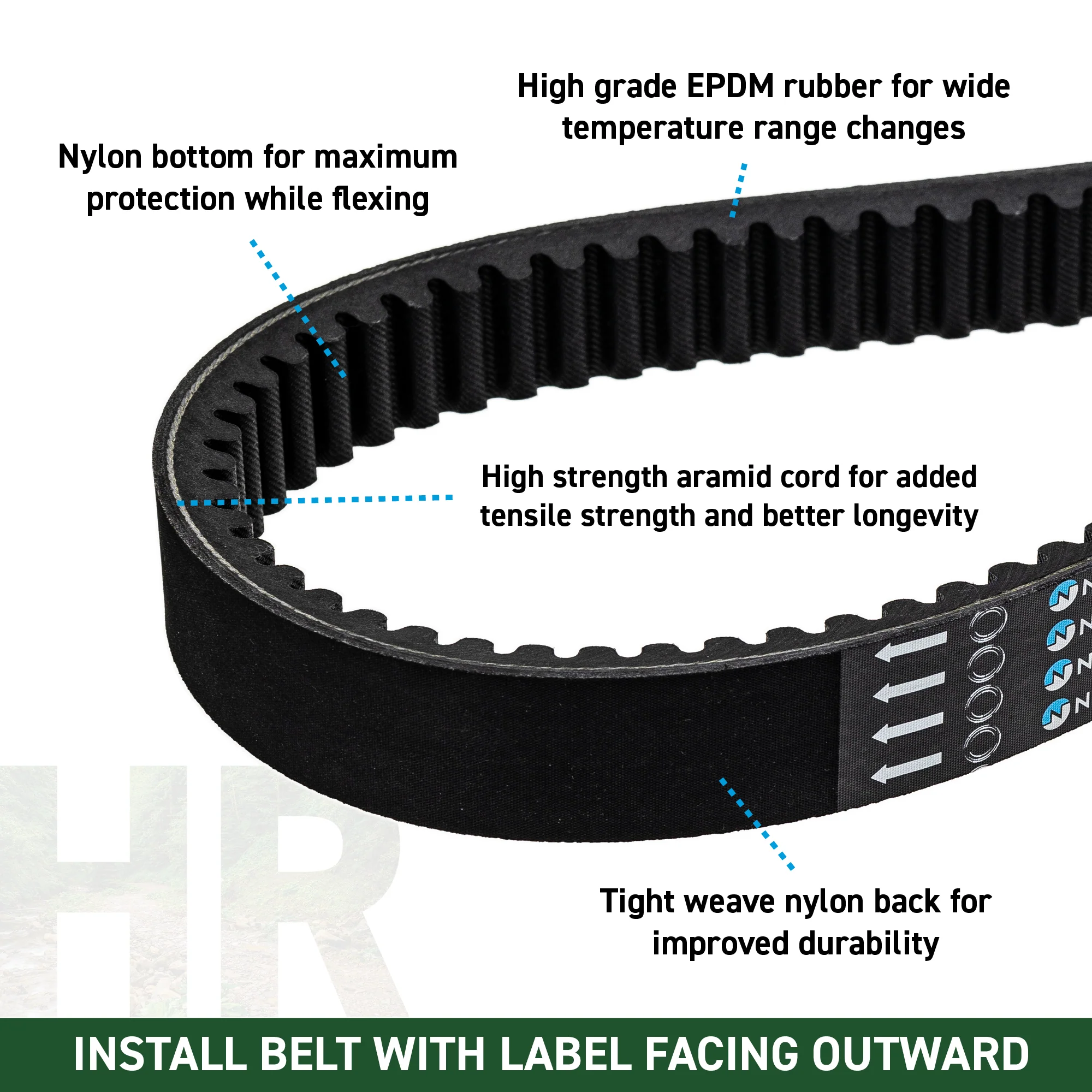 Drive Belt For Suzuki Kawasaki 59011-S003 27601-40B01 - Image 4